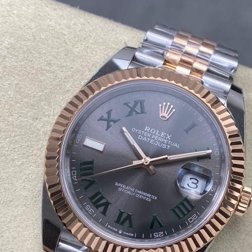 Rolex Datejust 41 Everose Rolesor Slate Wimbledon Dial 126331 1:1 Superclone - Image 5