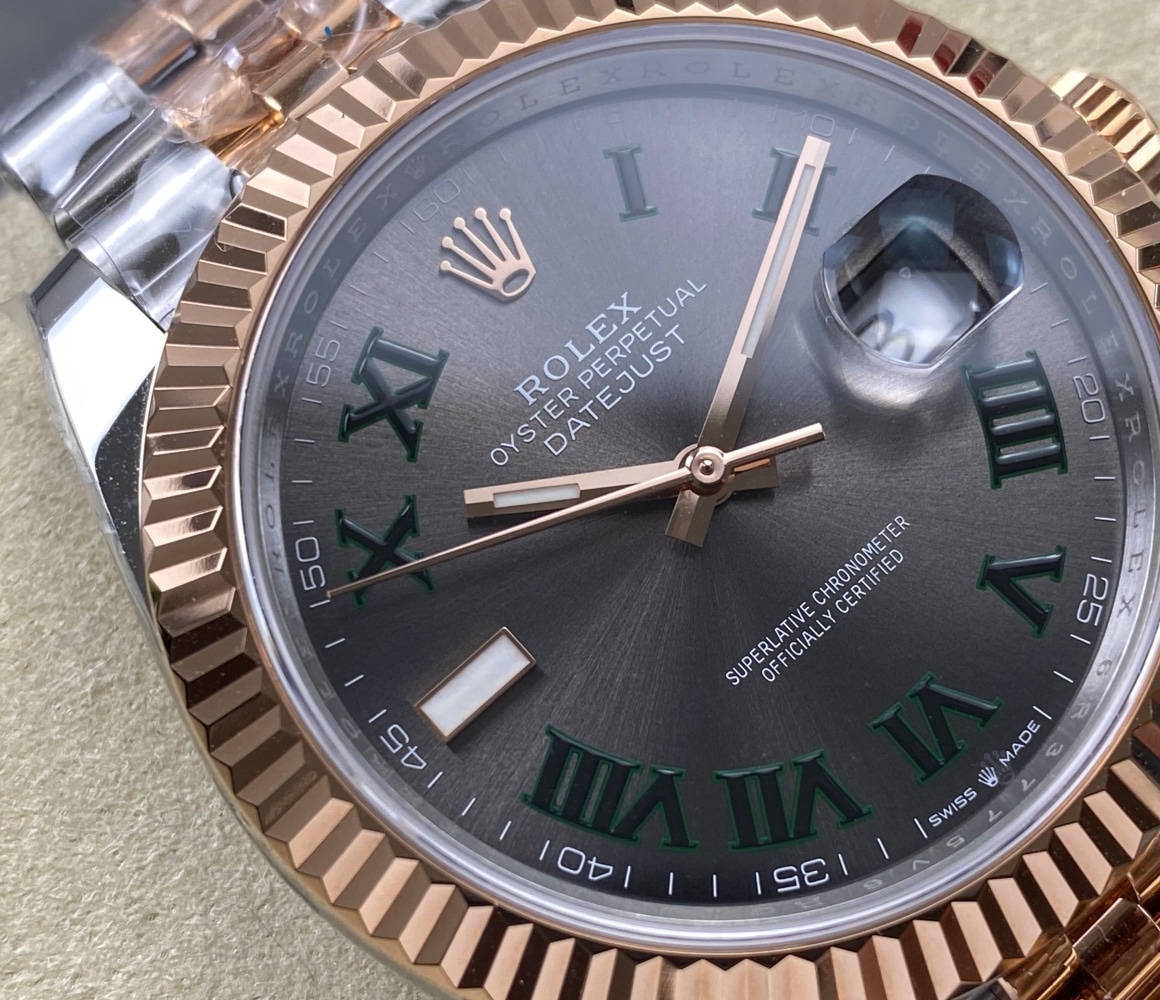 Rolex Datejust 41 Everose Rolesor Slate Wimbledon Dial 126331 1:1 Superclone - Image 3