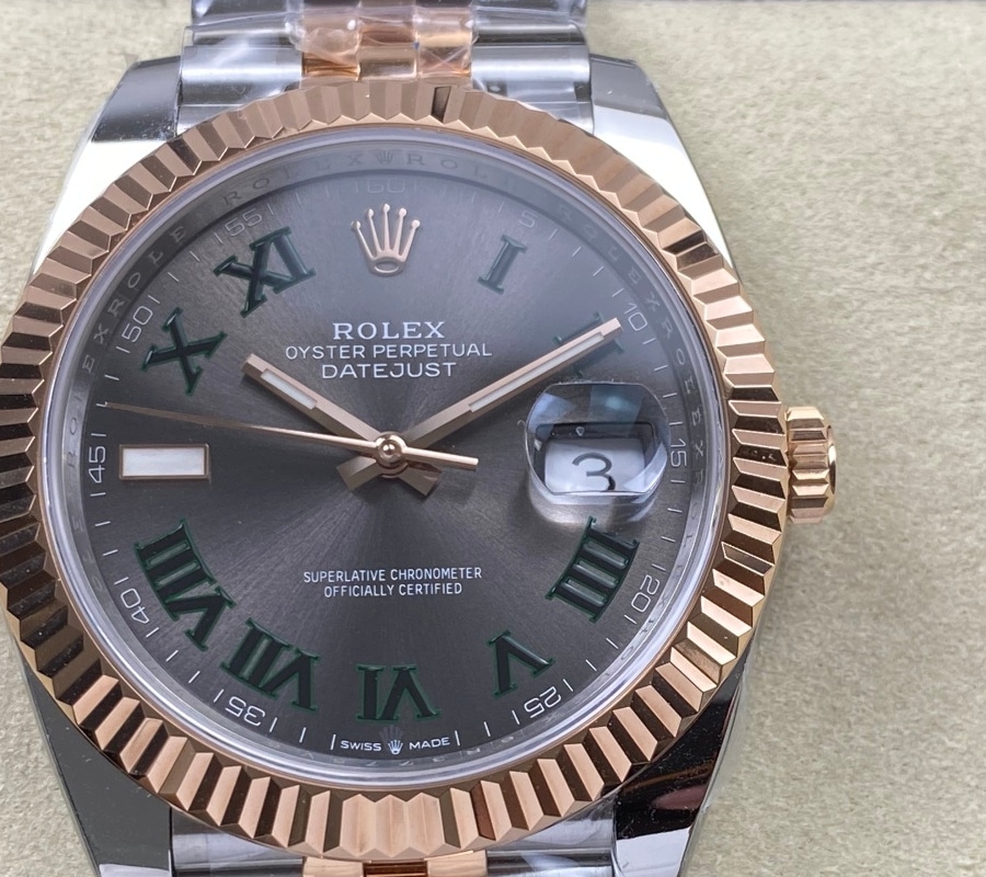 Rolex Datejust 41 Everose Rolesor Slate Wimbledon Dial 126331 1:1 Superclone - Image 2