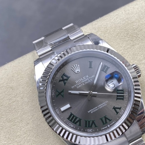 Rolex Datejust 41 White Rolesor Slate Wimbledon Dial 126334 1:1 Superclone