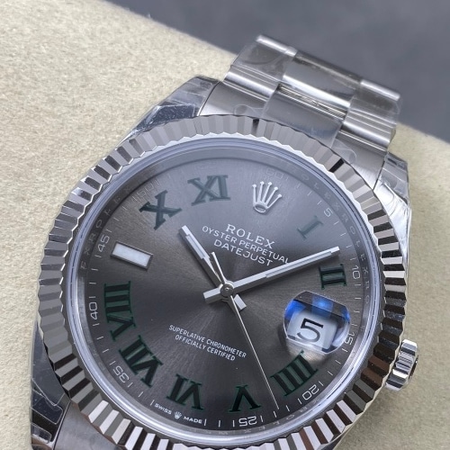 Rolex Datejust 41 White Rolesor Slate Wimbledon Dial 126334 1:1 Superclone - Image 4