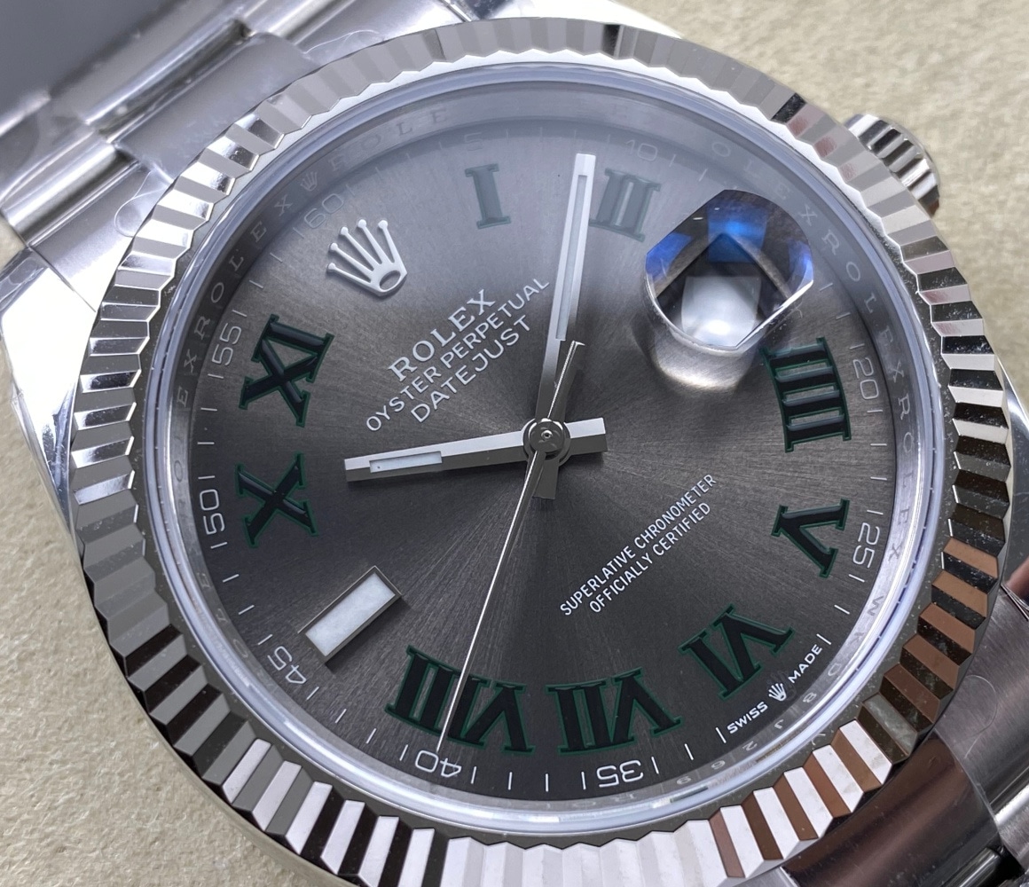 Rolex Datejust 41 White Rolesor Slate Wimbledon Dial 126334 1:1 Superclone - Image 2