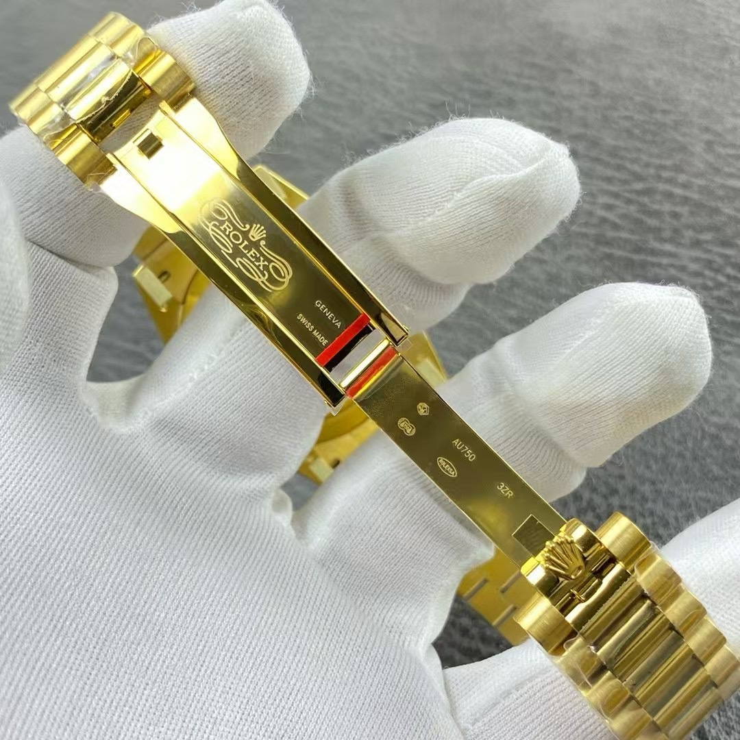 Rolex Day-Date 40mm Yellow-gold-tone Bright Black Index Dial Fluted Bezel President 1:1 Superclone - CBD factory view