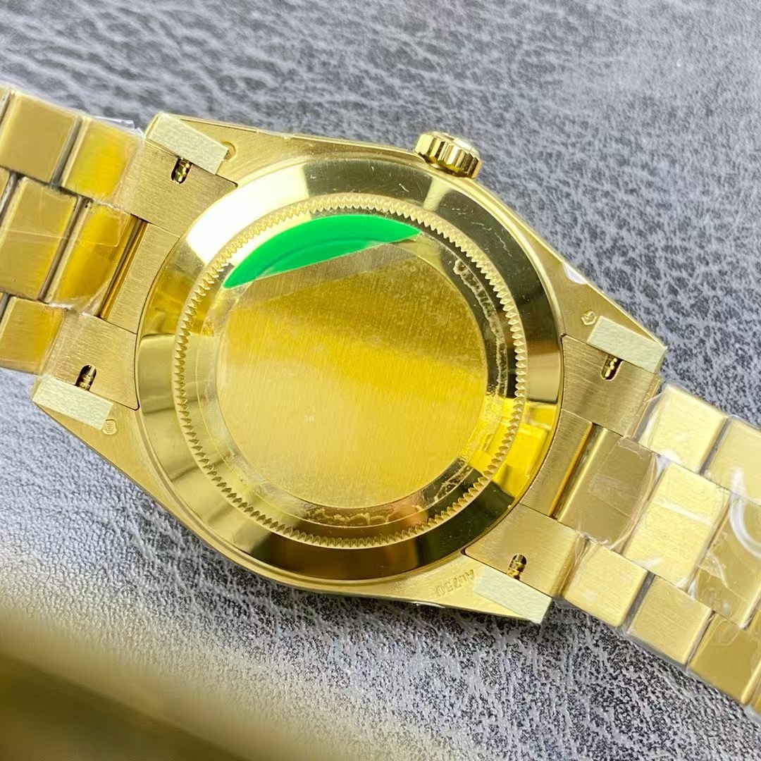 Rolex Day-Date 40mm Yellow-gold-tone Bright Black Index Dial Fluted Bezel President 1:1 Superclone - CBD factory view