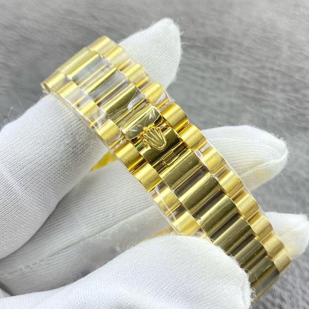 Rolex Day-Date 40mm Yellow-gold-tone Bright Black Index Dial Fluted Bezel President 1:1 Superclone - CBD factory view