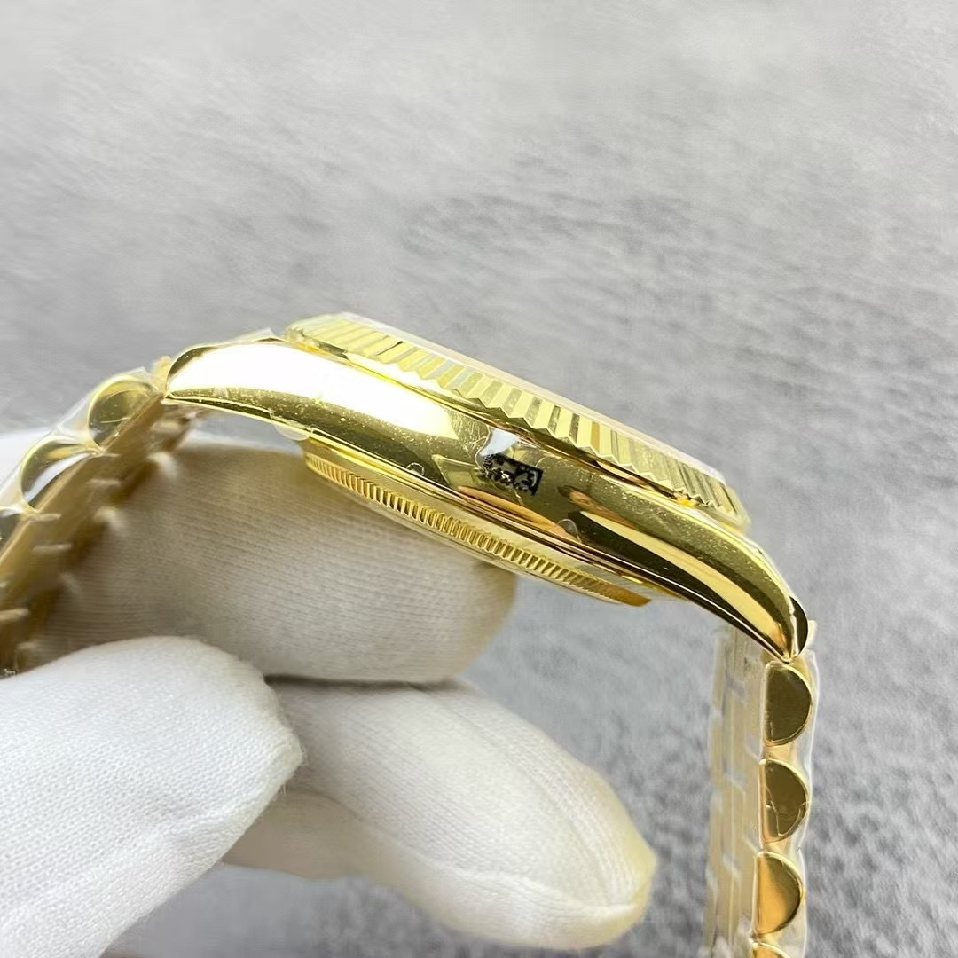 Rolex Day-Date 40mm Yellow-gold-tone Bright Black Index Dial Fluted Bezel President 1:1 Superclone - CBD factory view