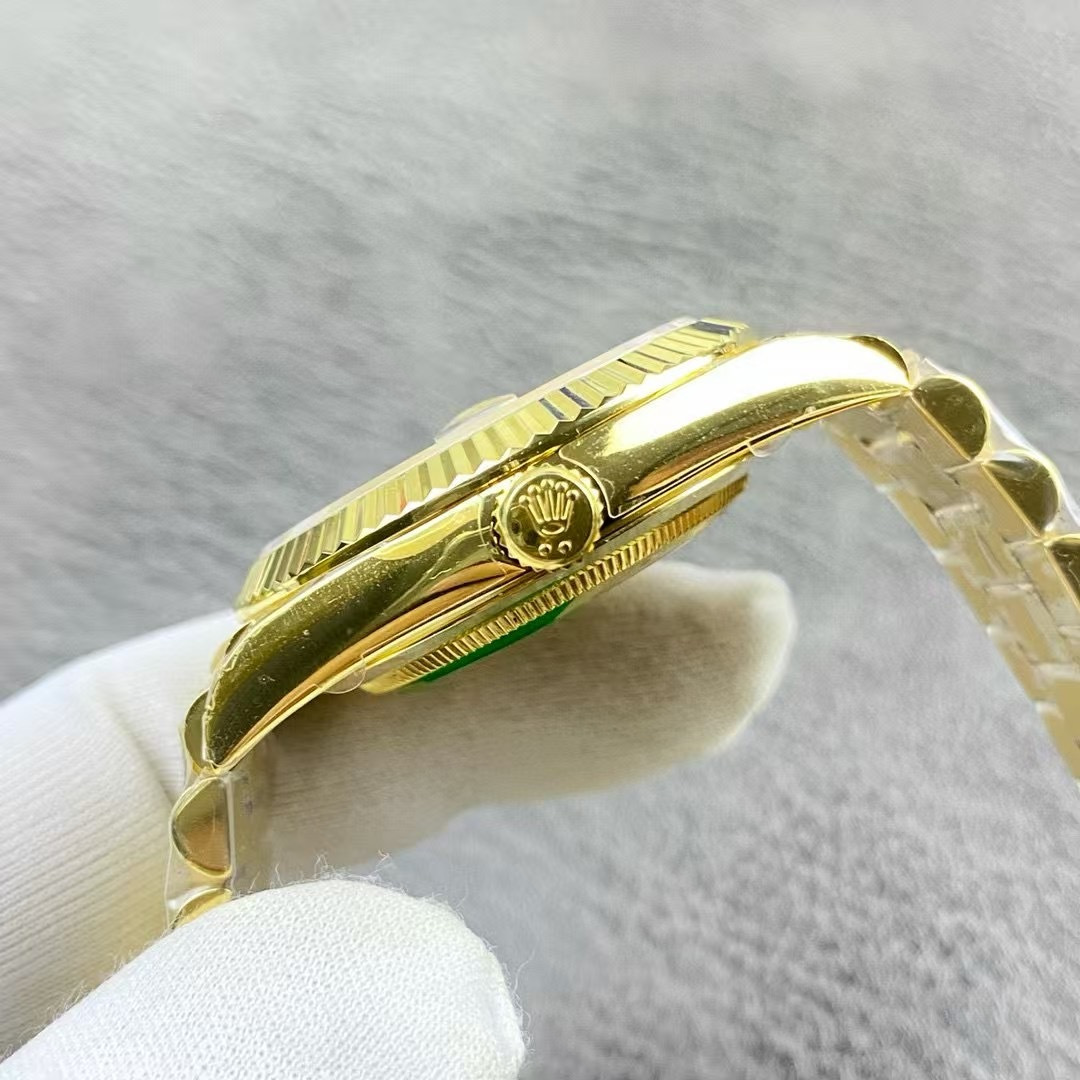 Rolex Day-Date 40mm Yellow-gold-tone Bright Black Index Dial Fluted Bezel President 1:1 Superclone - CBD factory view