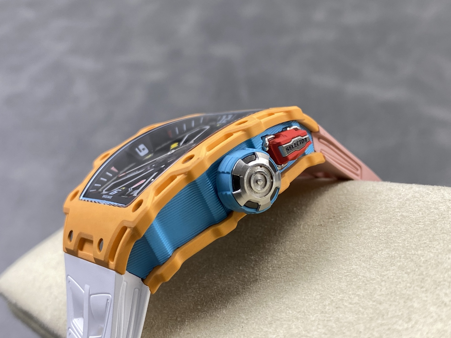 Richard Mille RM 035 RM35 Carbon composite 43.15 x 49.95 mm Skeleton / openworked CLEAN Factory Configuration 09FB4D 1:1 Superclone - Image 5