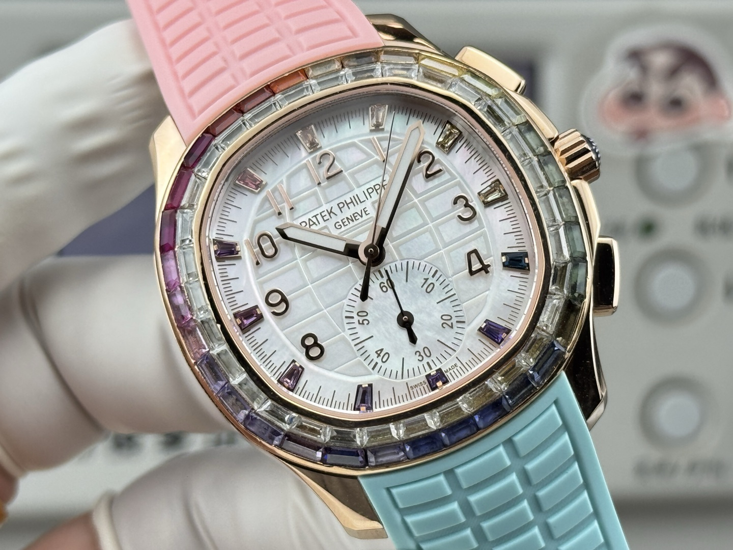 Patek Philippe Aquanaut Luce 7968/300R-001 Rainbow Chronograph 1:1 Superclone - Image 209