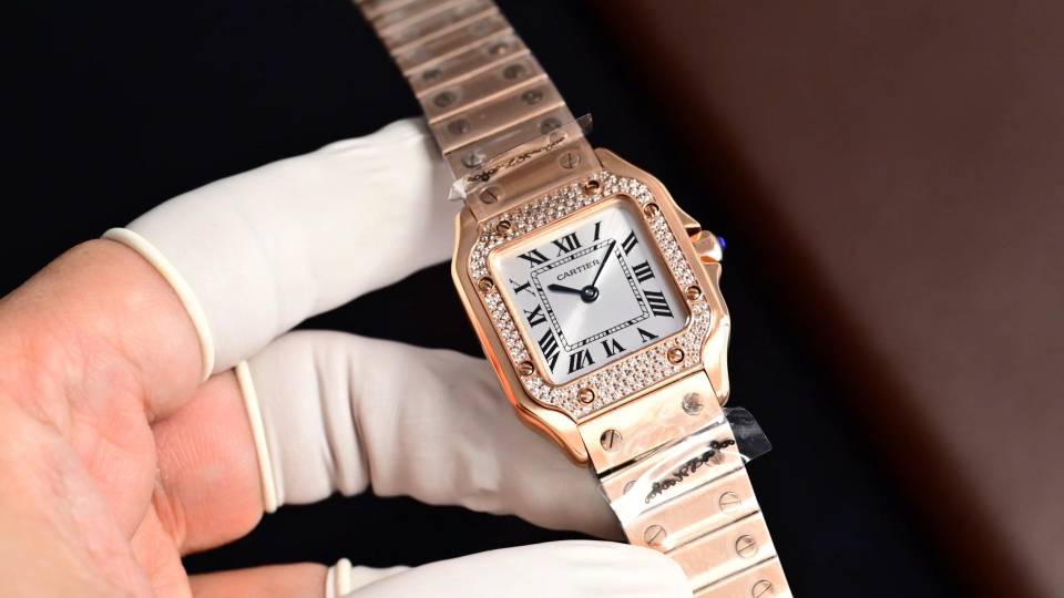 Cartier Santos Stainless steel Silver dial 27 x 34.4 mm TW Factory Configuration 5BFF2D 1:1 Superclone