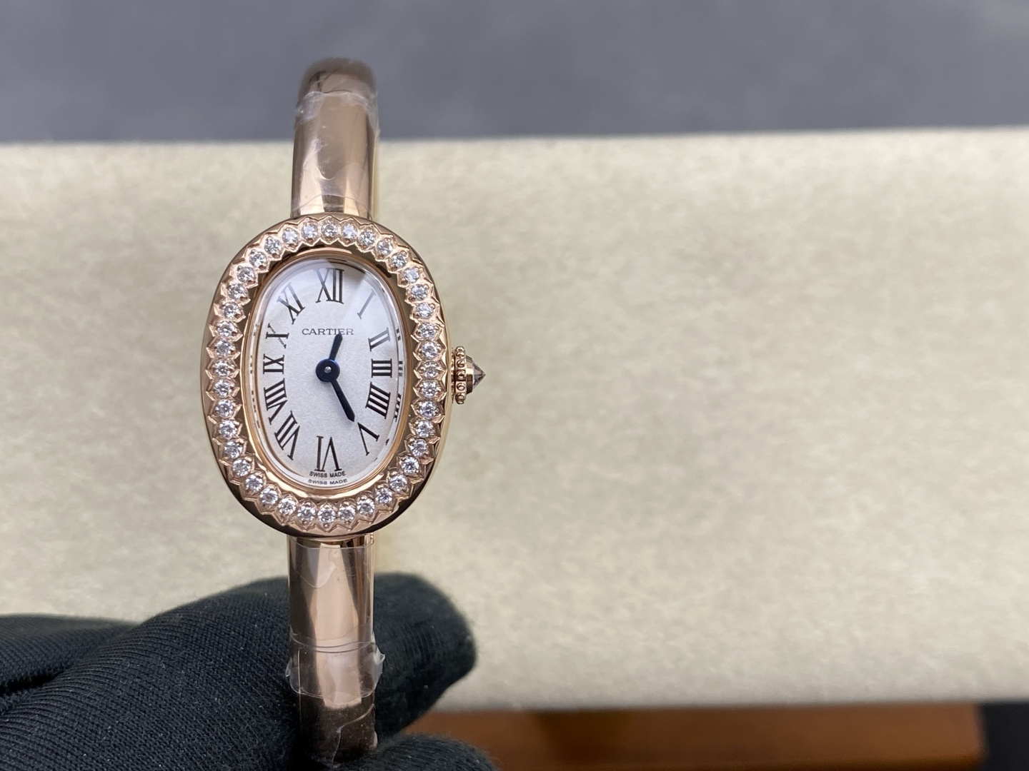 Cartier Baignoire Gold Silver dial White 24.6 x 18.7 mm Configuration A4A896 1:1 Superclone