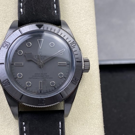 Tudor Black Bay Black Black Leather strap 41 mm Tourbillon GR Factory Configuration AC4E08 1:1 Superclone