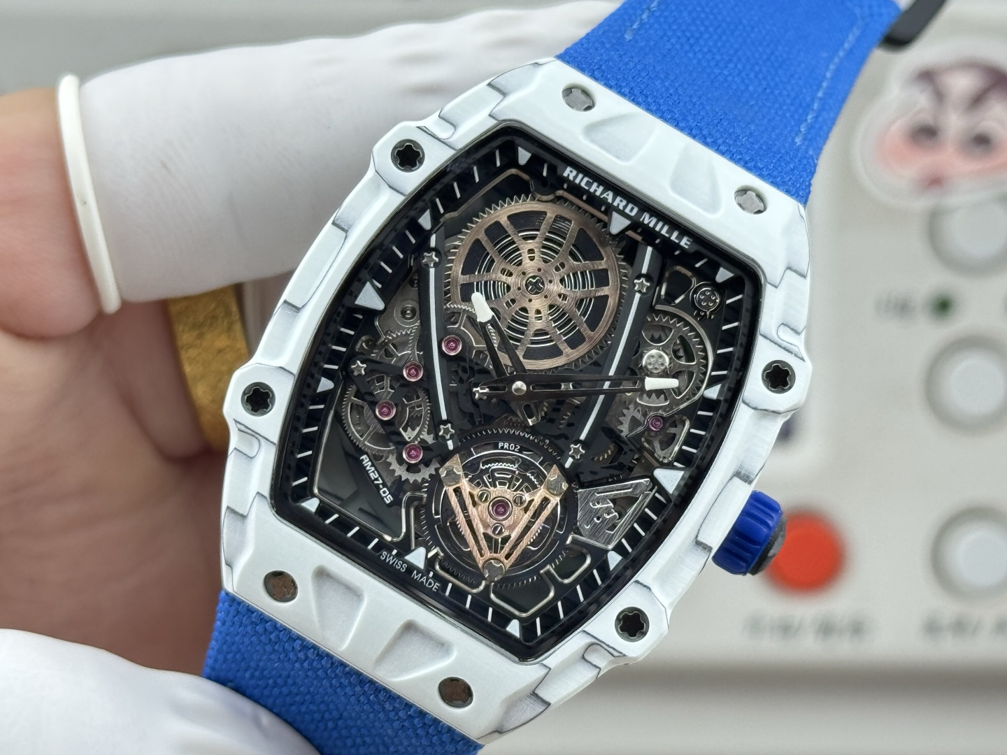 Richard Mille RM 027 RM27-05 Carbon composite Tourbillon Configuration 19C63D 1:1 Superclone - Image 6