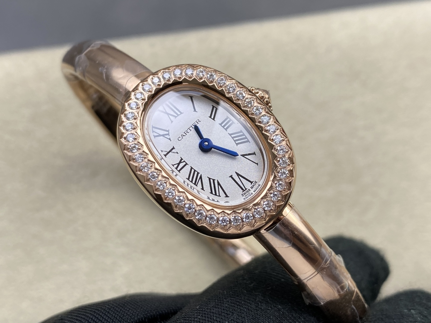 Cartier Baignoire Gold Silver dial White 24.6 x 18.7 mm Configuration A4A896 1:1 Superclone - Image 2