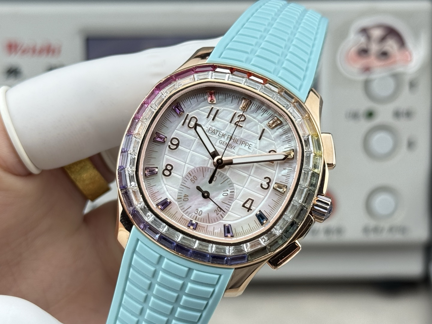 Patek Philippe Aquanaut Luce 7968/300R-001 Rainbow Chronograph 1:1 Superclone - Image 15