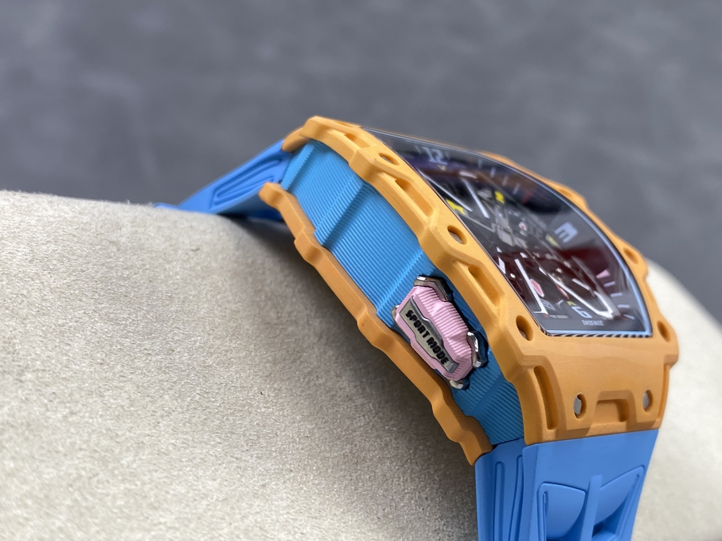 Richard Mille RM 035 RM35 Carbon composite 43.15 x 49.95 mm Skeleton / openworked CLEAN Factory Configuration EFEDF2 1:1 Superclone - Image 3