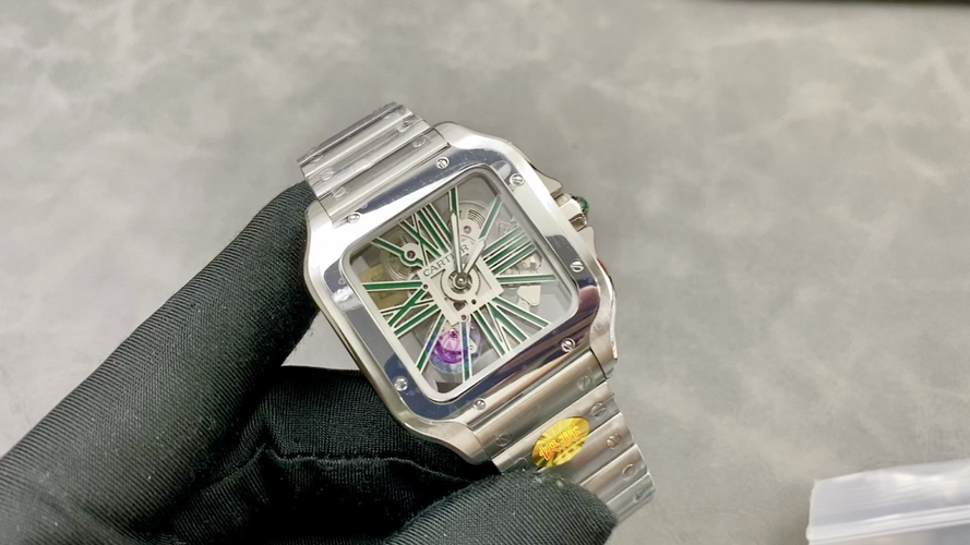 Cartier Santos de Cartier Skeleton 39.8 mm AF Factory Configuration DFF8F5 1:1 Superclone
