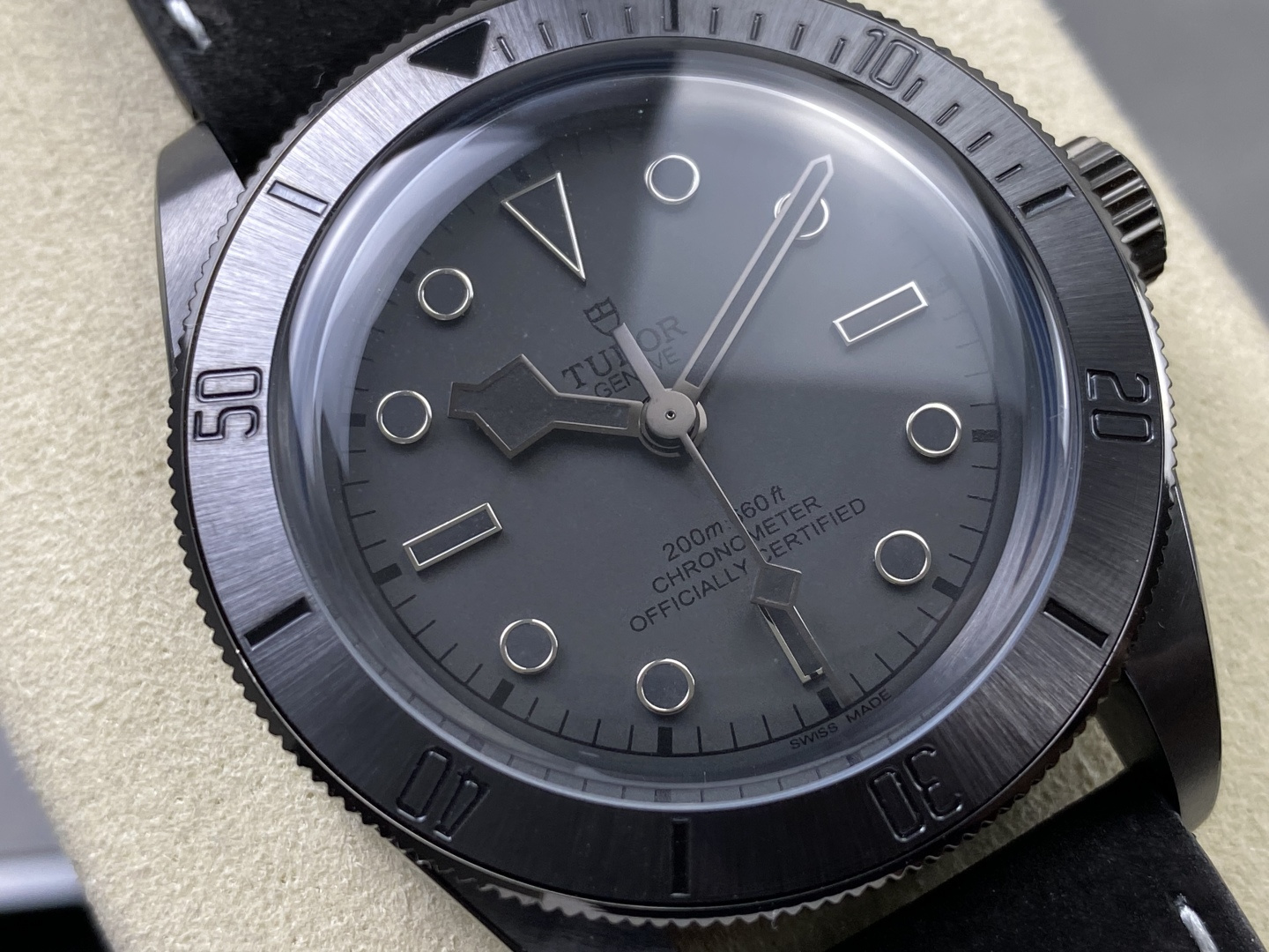 Tudor Black Bay Black Black Leather strap 41 mm Tourbillon GR Factory Configuration AC4E08 1:1 Superclone - Image 11