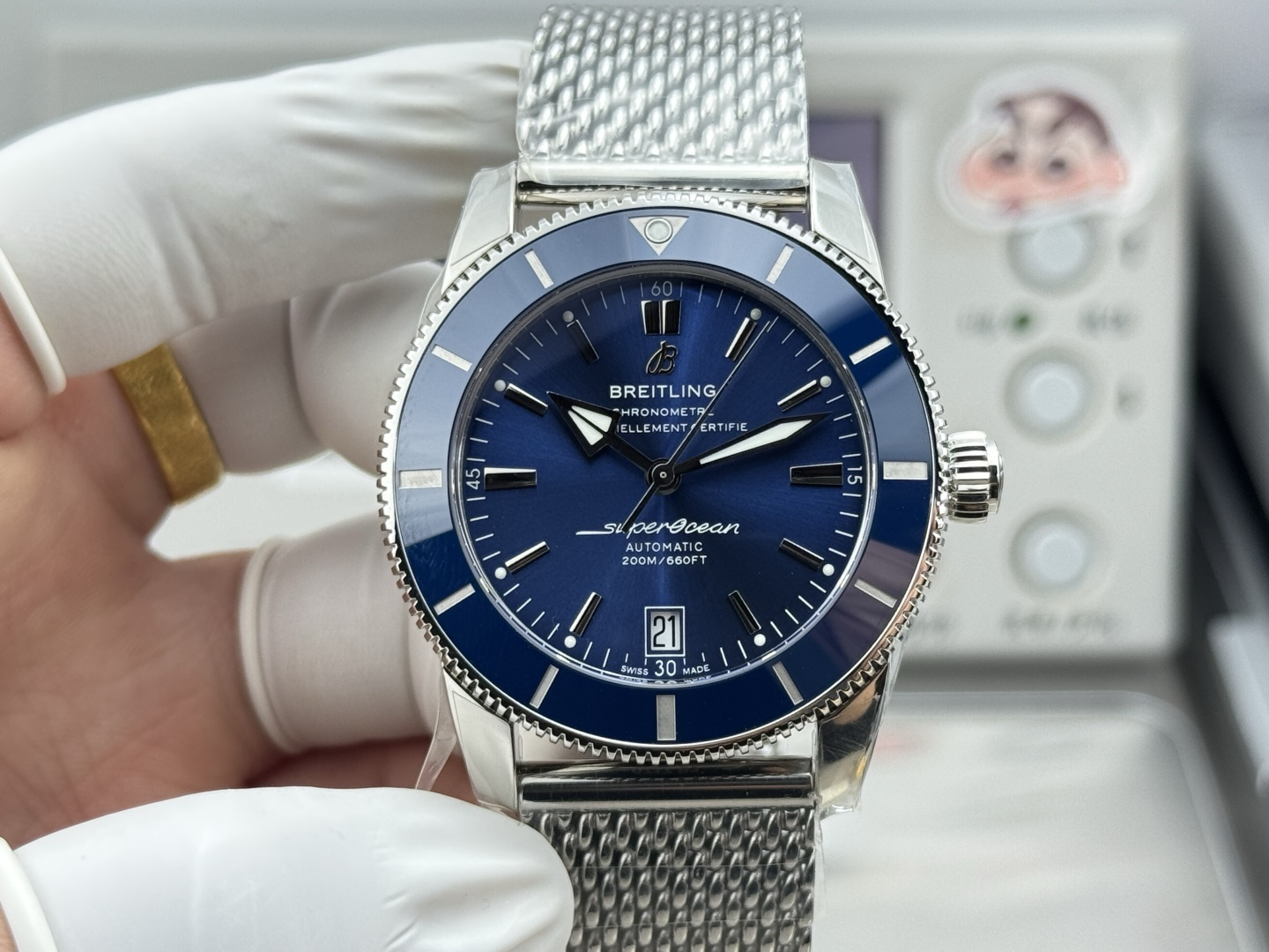 Breitling Superocean Heritage Rubber strap 42 mm GF Factory Configuration 7DF44F 1:1 Superclone - Image 4