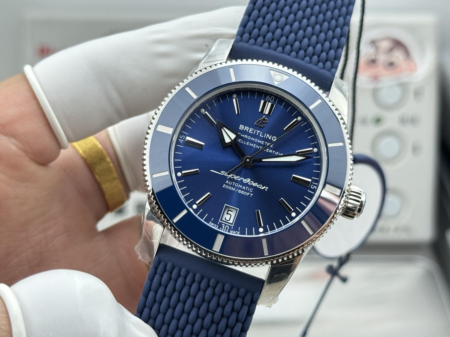 Breitling Superocean Heritage Rubber strap 42 mm GF Factory Configuration 4E1F86 1:1 Superclone - Image 4