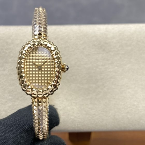 Cartier Baignoire Gold Stainless steel Silver dial 24.6 x 18.7 mm BBA Factory Configuration 4D745E 1:1 Superclone