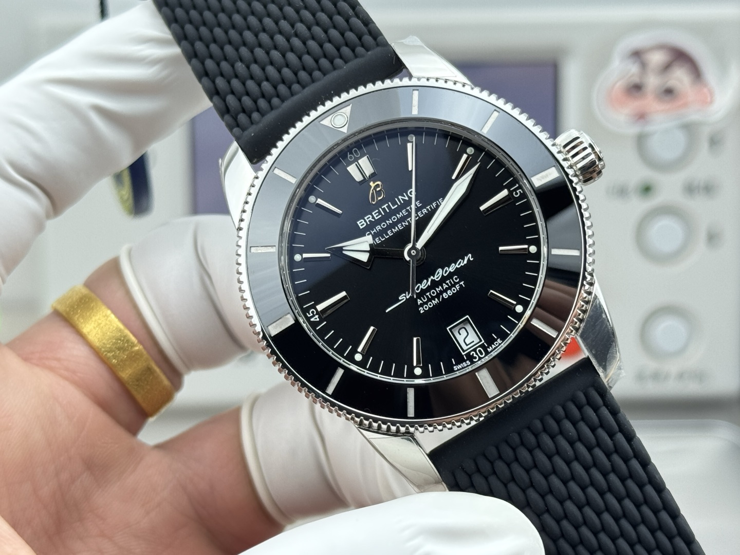 Breitling Superocean Heritage Rubber strap 42 mm GF Factory Configuration 2D53B1 1:1 Superclone - Image 3