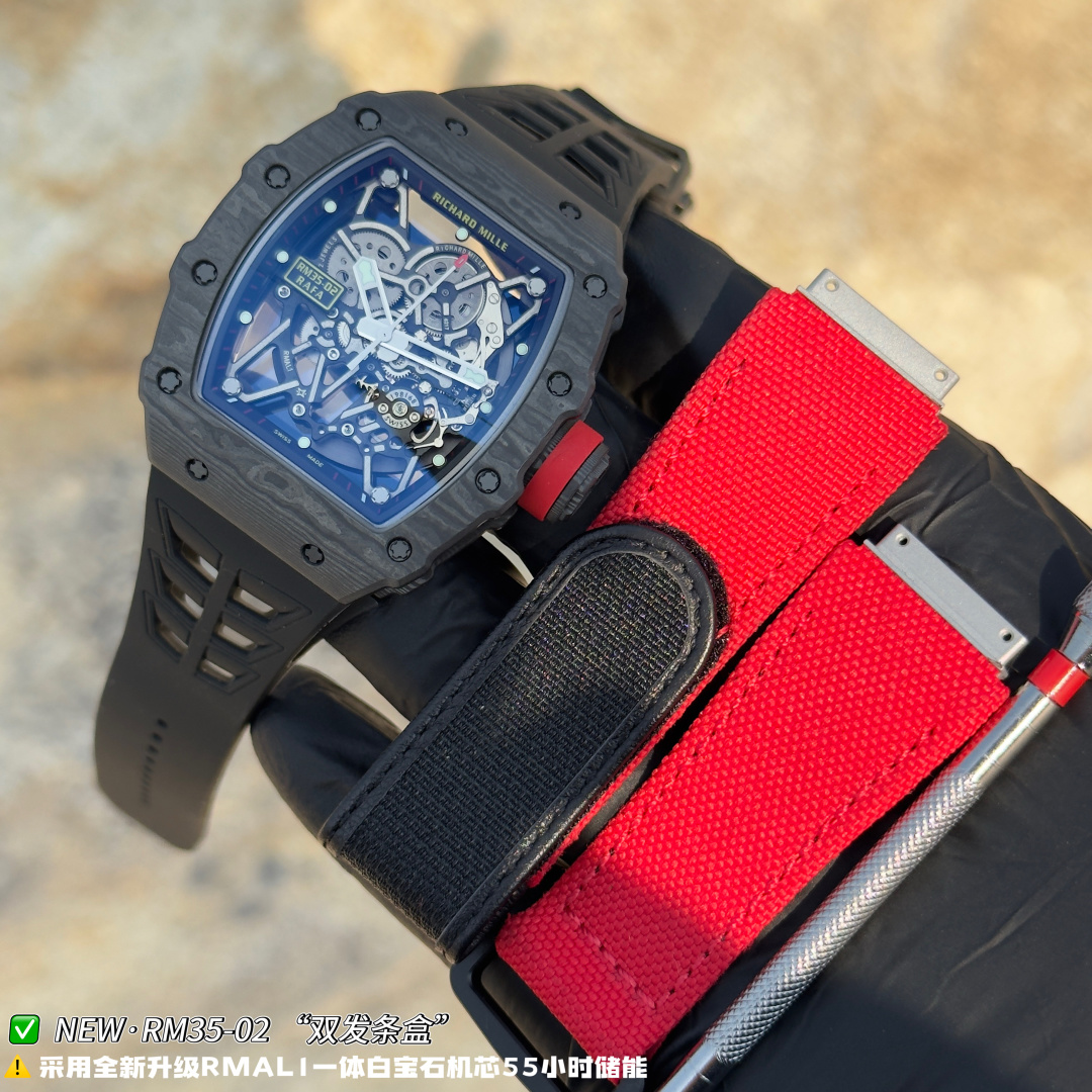 Richard Mille RM 035 RM35-02 Black dial Rubber strap Configuration CF5D15 1:1 Superclone - Image 6
