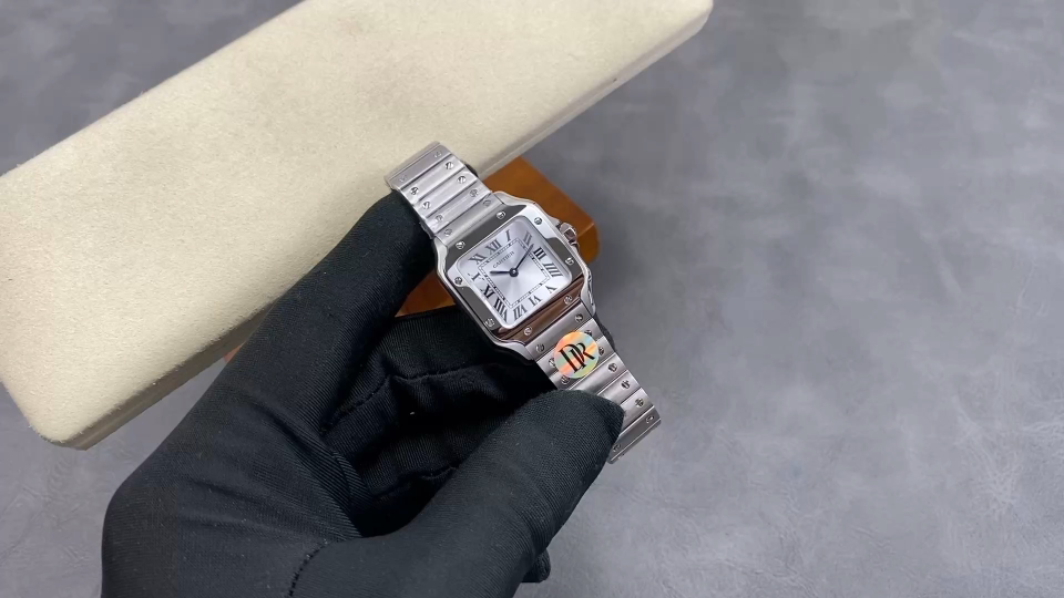 Cartier Santos Stainless steel Stainless-steel bracelet 27 x 34.5 mm DR Factory Configuration 674B30 1:1 Superclone