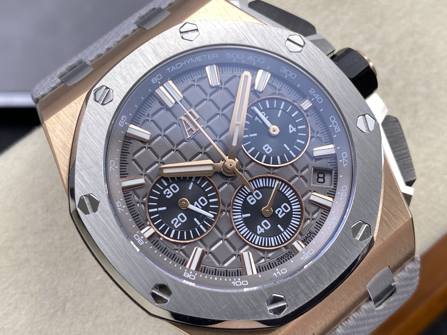 Audemars Piguet Royal Oak Offshore 26420 316 Stainless Steel Rubber strap 44 mm Date display LS Factory Configuration 0FE38B 1:1 Superclone - Image 11
