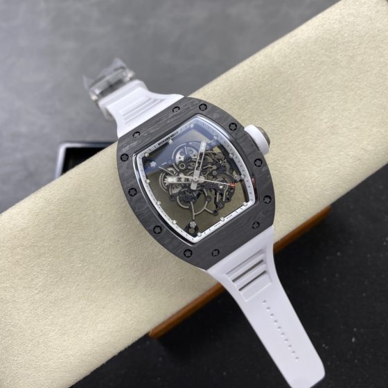 Richard Mille RM 055 RM055 Carbon composite Rubber strap 49.90 x 42.70 mm Configuration 5074DC 1:1 Superclone