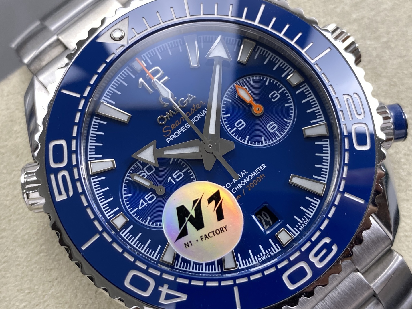 Omega Seamaster Planet Ocean 600M Co-Axial Master Chronometer Chronograph 45.5 mm 215.30.46.51.03.001 1:1 Superclone - Image 11