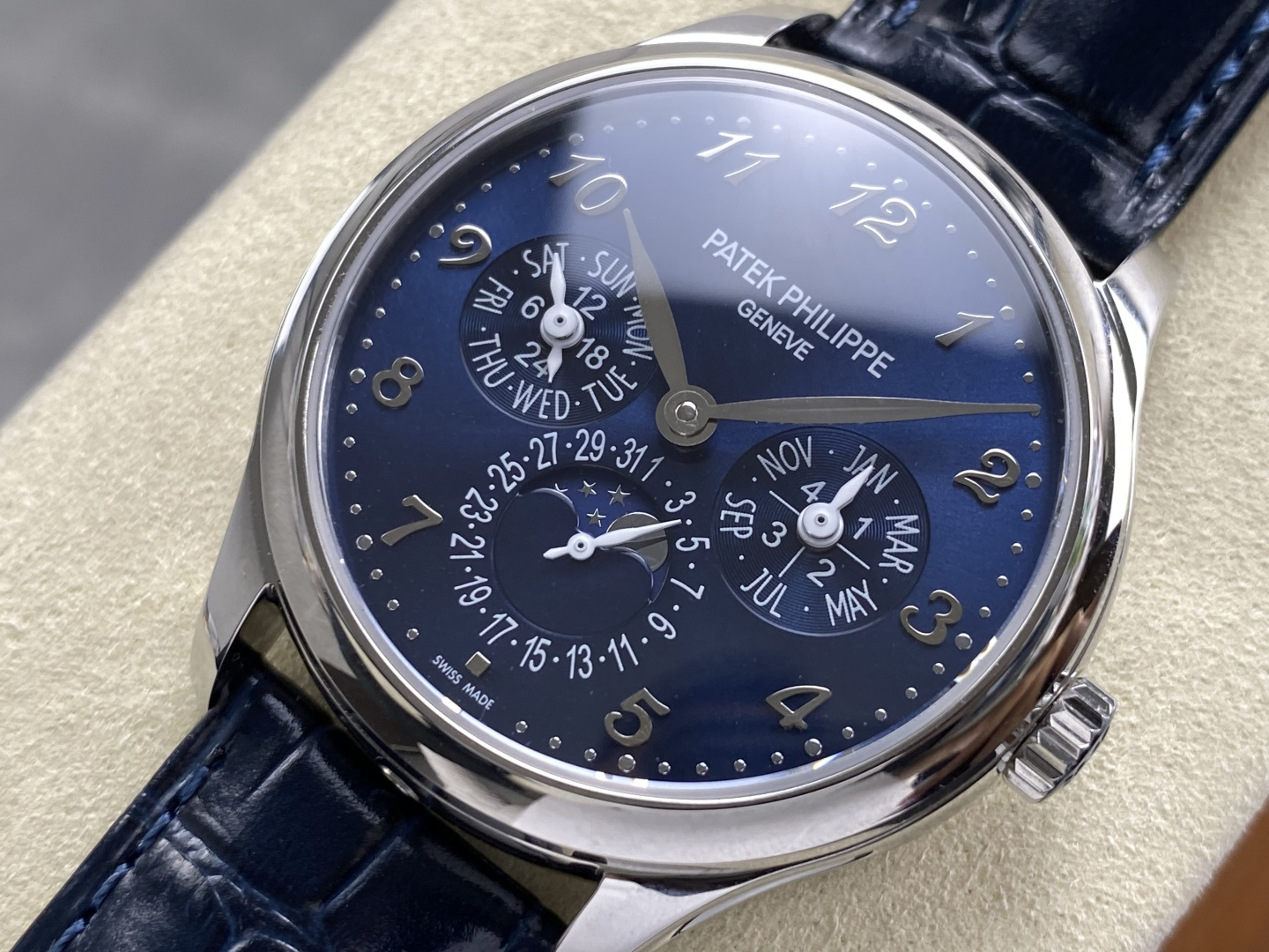 Patek Philippe Grand Complications Leather strap 39 mm Moon phase Automatic 3K Factory Configuration 3639D6 1:1 Superclone - Image 13