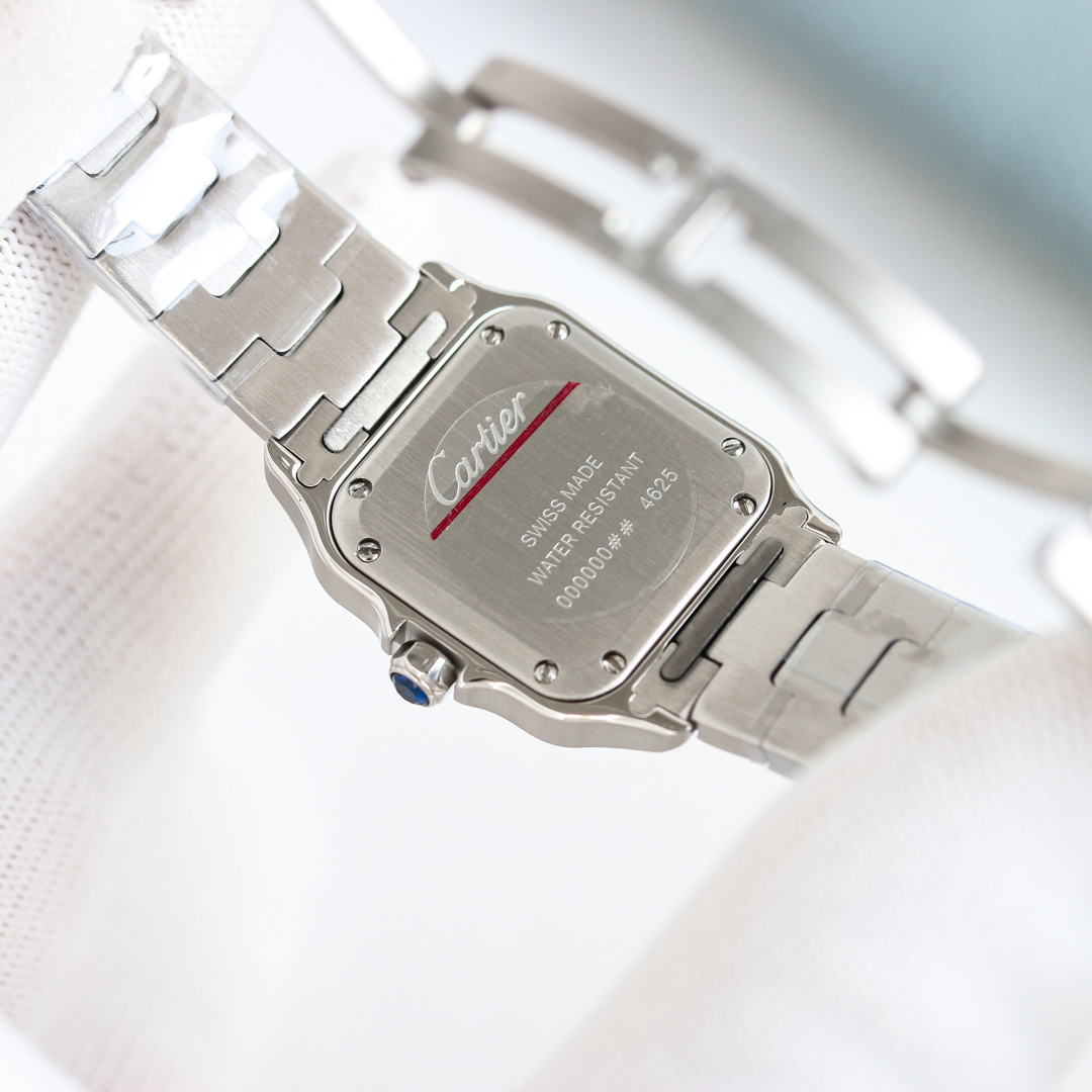Cartier Santos Silver dial 27 mm CLF Factory Configuration D14A70 1:1 Superclone - Image 2