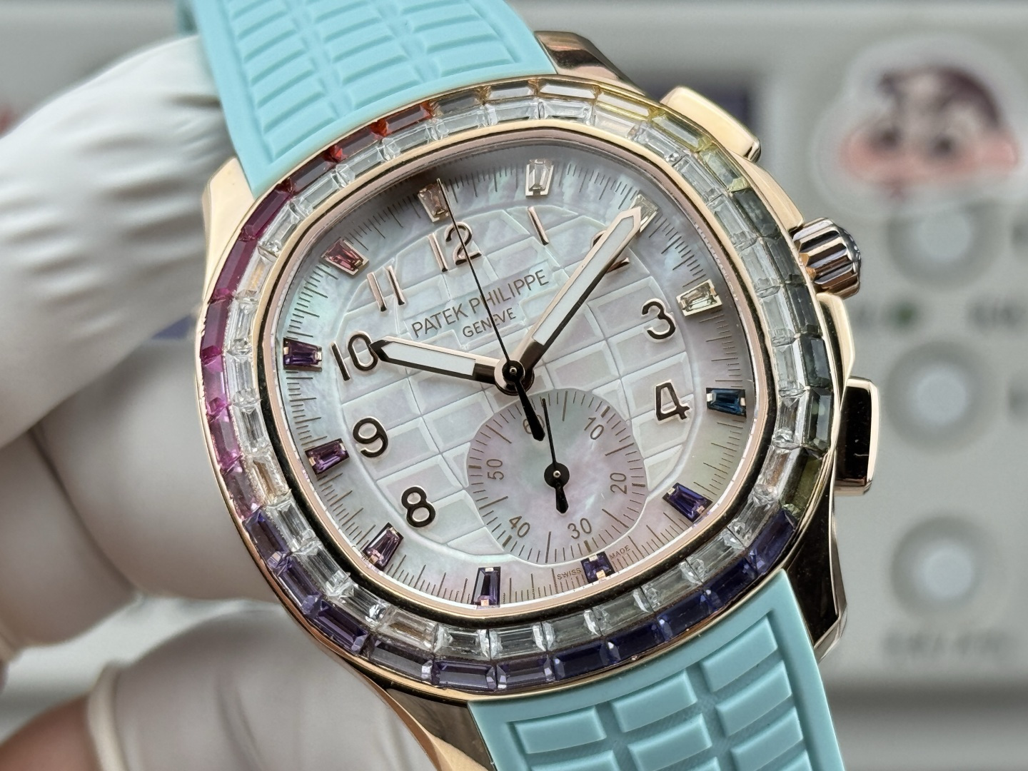 Patek Philippe Aquanaut Luce 7968/300R-001 Rainbow Chronograph 1:1 Superclone - Image 219