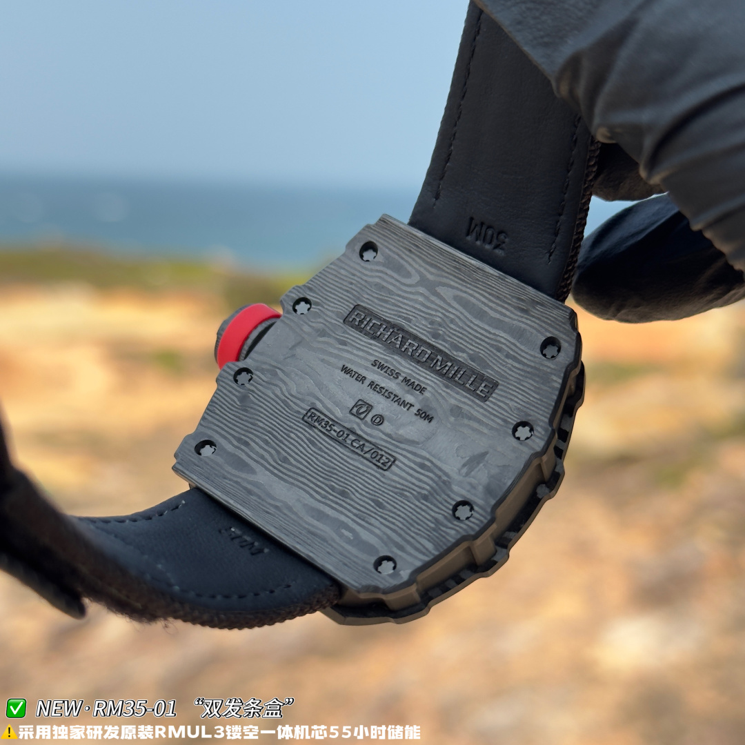 Richard Mille RM 035 RM35-01 Black dial Rubber strap Configuration 0FC32A 1:1 Superclone