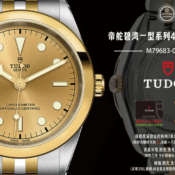 Tudor Black Bay 22 mm HT Factory Configuration 86D77D 1:1 Superclone