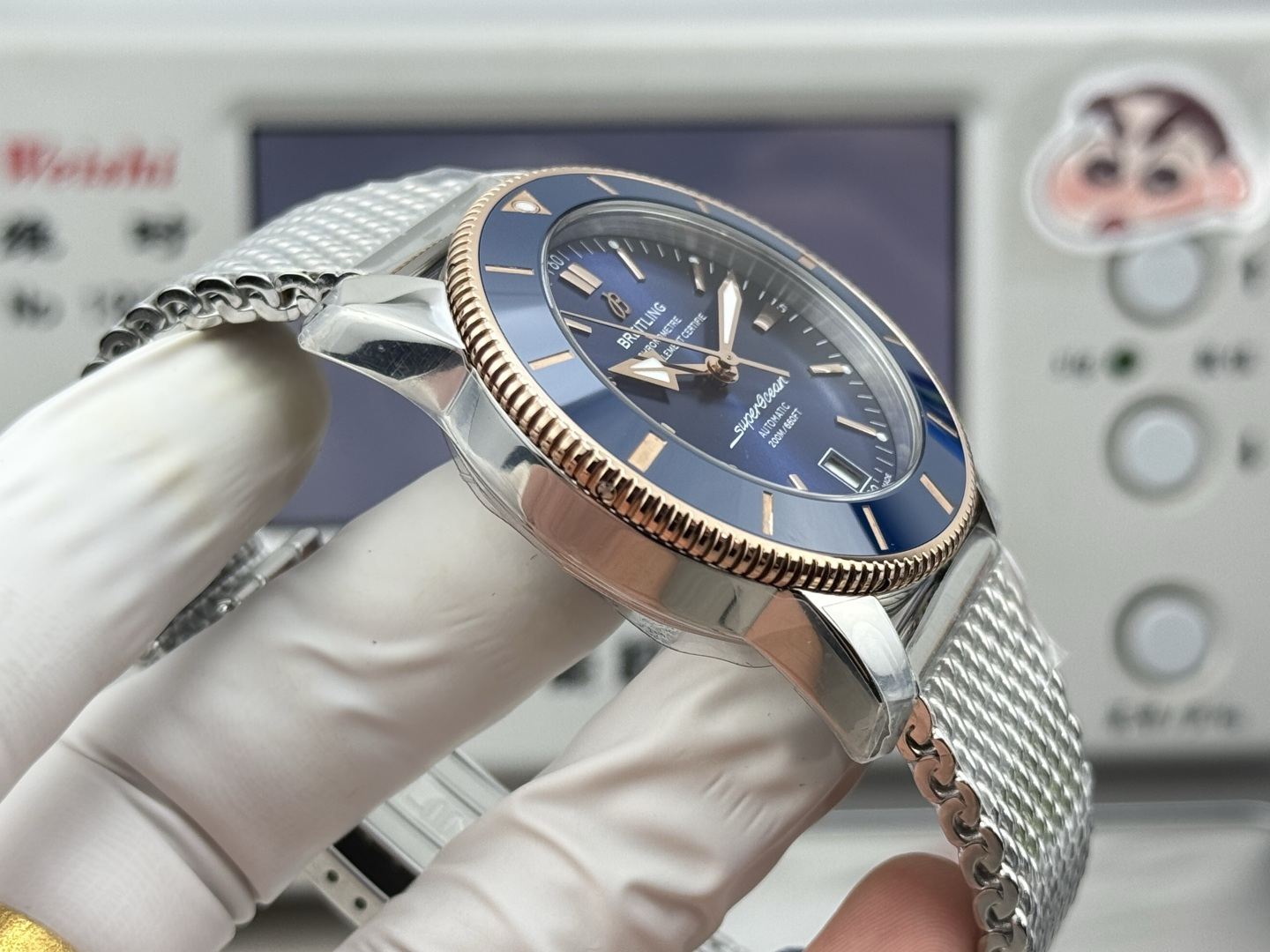 Breitling Superocean Heritage Rubber strap 42 mm GF Factory Configuration ED89CB 1:1 Superclone - Image 2