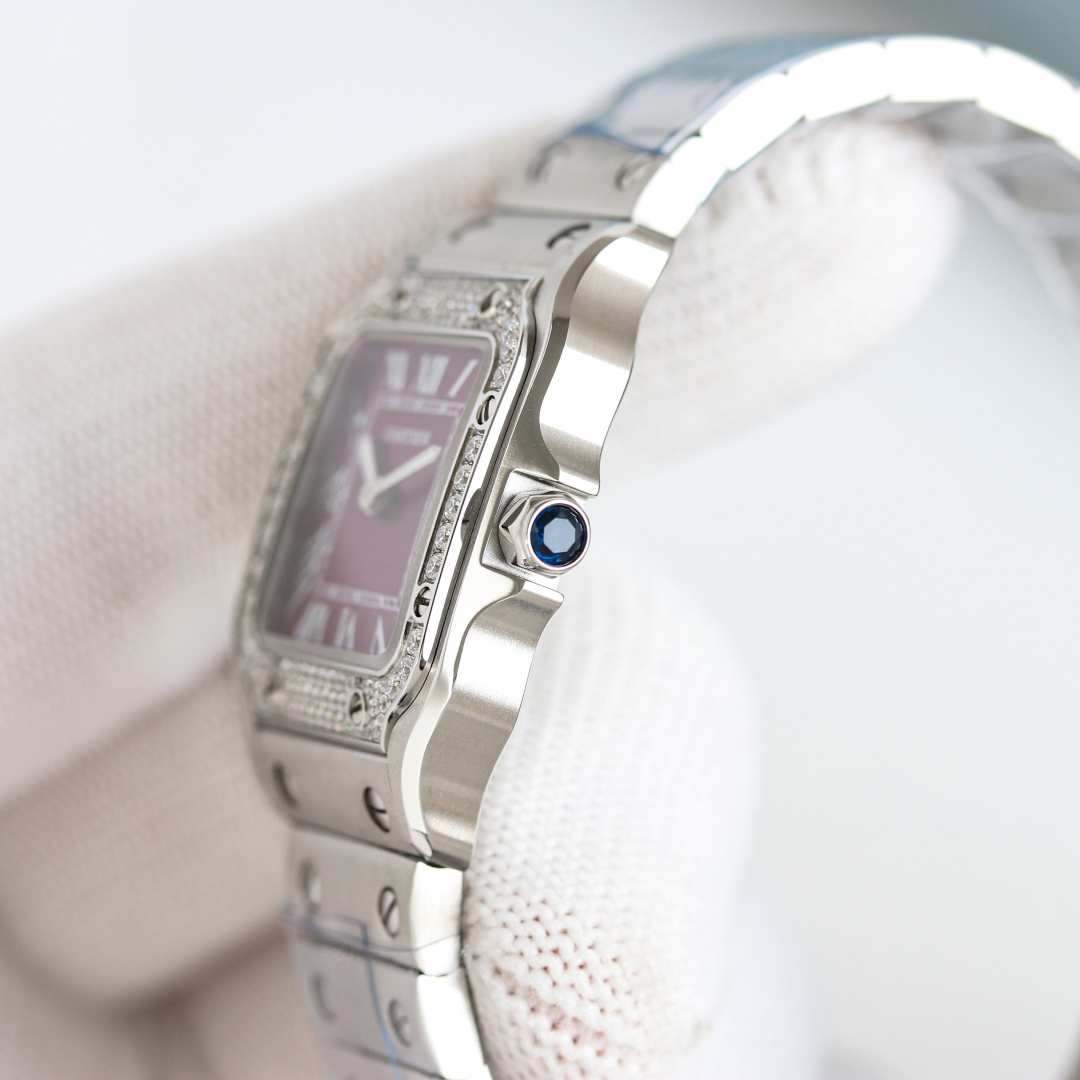 Cartier Santos Silver dial 27 mm CLF Factory Configuration 63DC3C 1:1 Superclone - Image 2