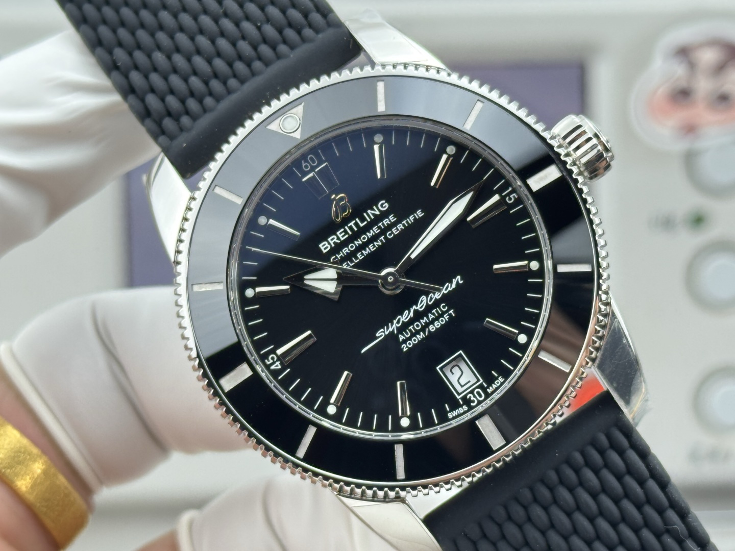 Breitling Superocean Heritage Rubber strap 42 mm GF Factory Configuration 2D53B1 1:1 Superclone - Image 7
