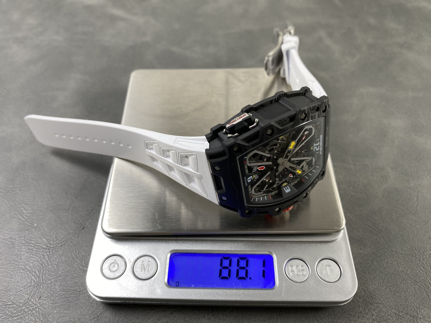 Richard Mille RM 035 RM35 Carbon composite 43.15 x 49.95 mm Skeleton / openworked CLEAN Factory Configuration 684098 1:1 Superclone - Image 8