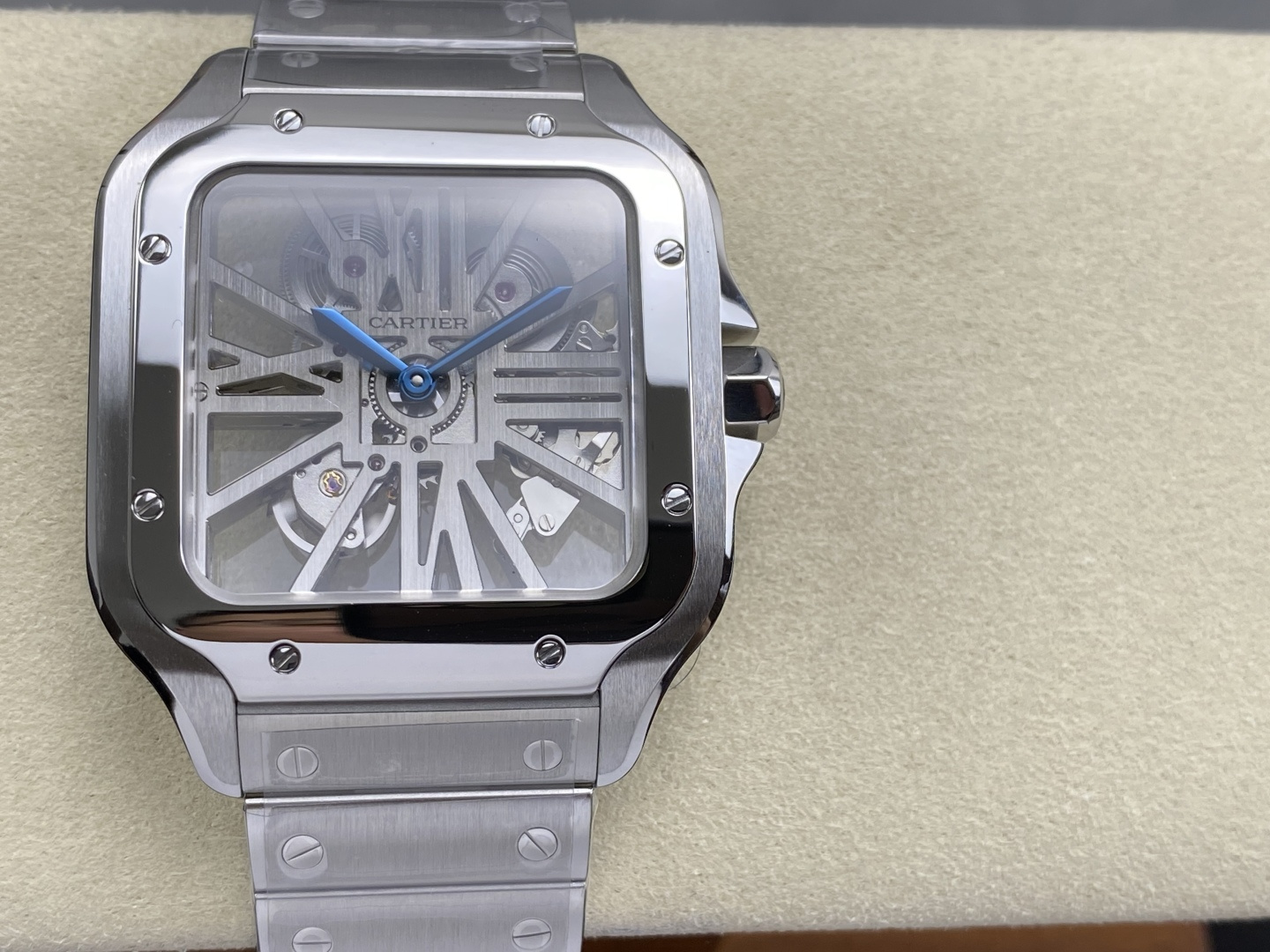 Cartier Santos de Cartier Skeleton Stainless-steel bracelet Configuration 81CD00 1:1 Superclone - Image 7