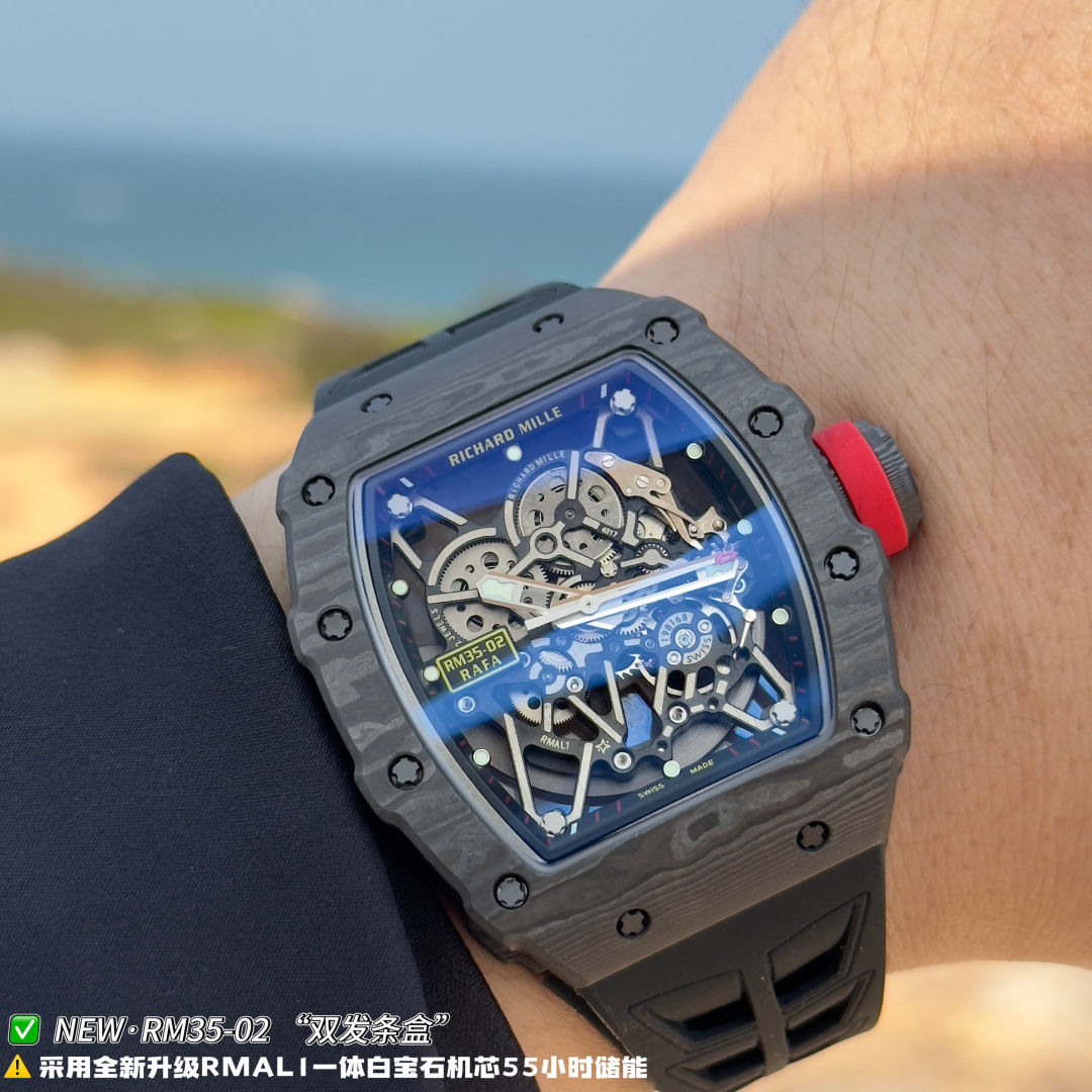 Richard Mille RM 035 RM35-02 Black dial Rubber strap Configuration CF5D15 1:1 Superclone - Image 8