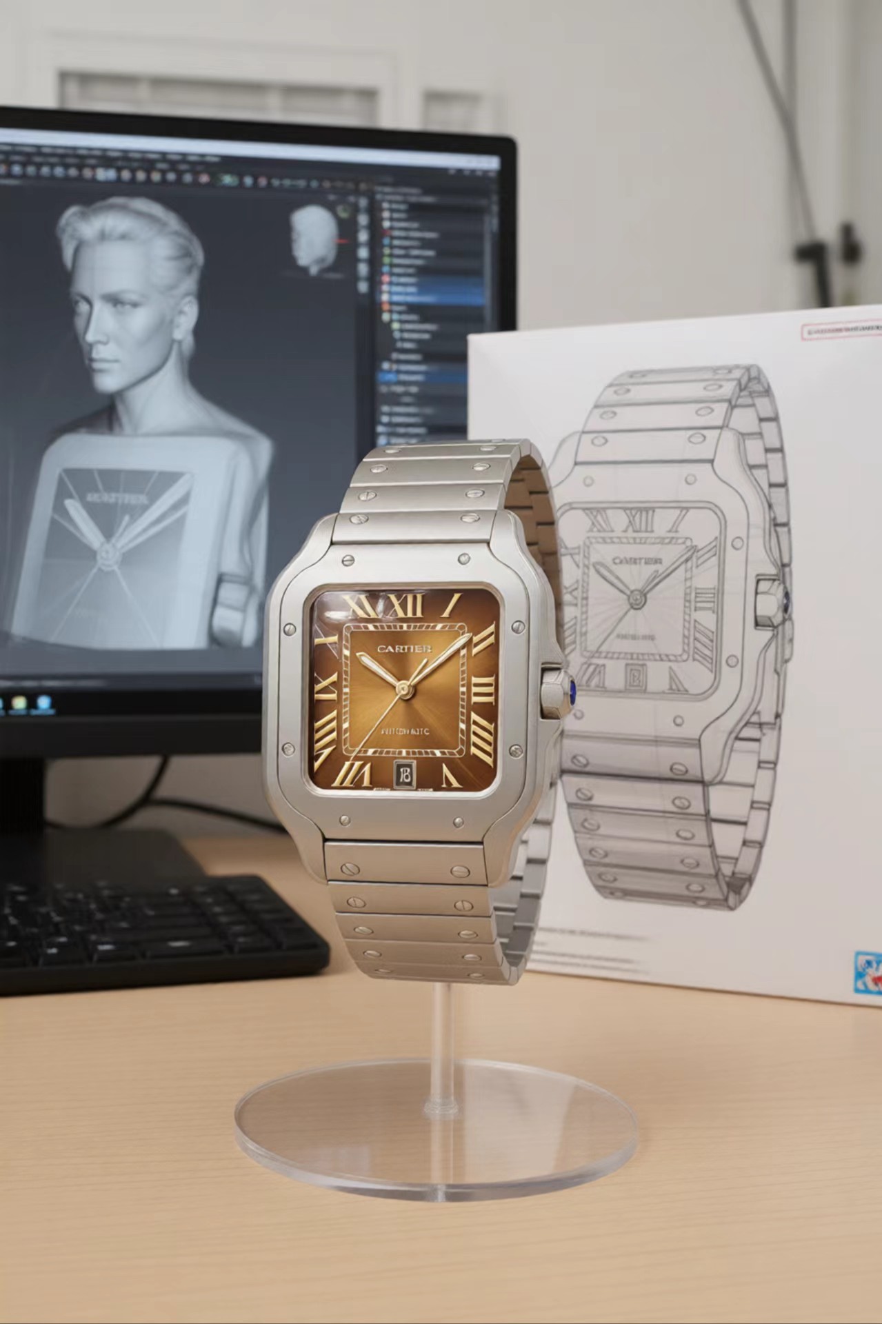 Cartier Santos Titanium THB Factory Configuration 07ACEE 1:1 Superclone - Image 6