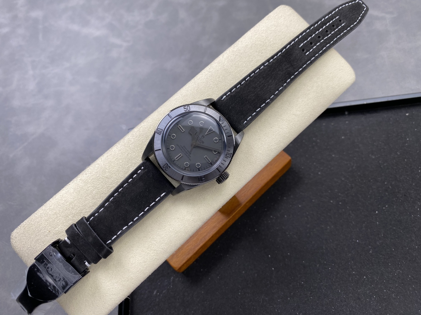 Tudor Black Bay Black Black Leather strap 41 mm Tourbillon GR Factory Configuration AC4E08 1:1 Superclone - Image 3