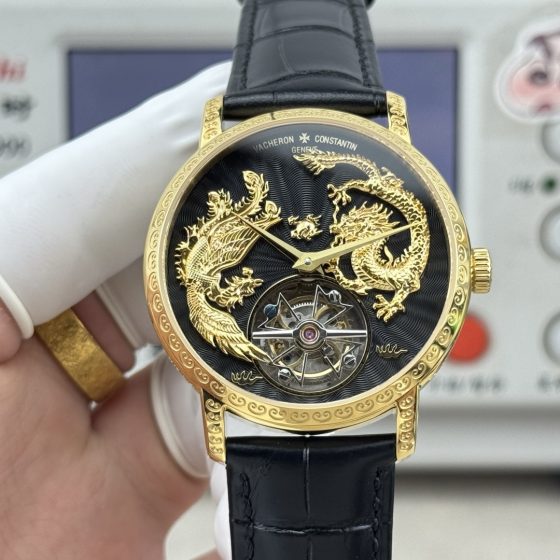 Vacheron Constantin Traditionnelle Rose-gold tone Black dial 41 mm Tourbillon Manual-wind ANT Factory Configuration 1A2EEE 1:1 Superclone