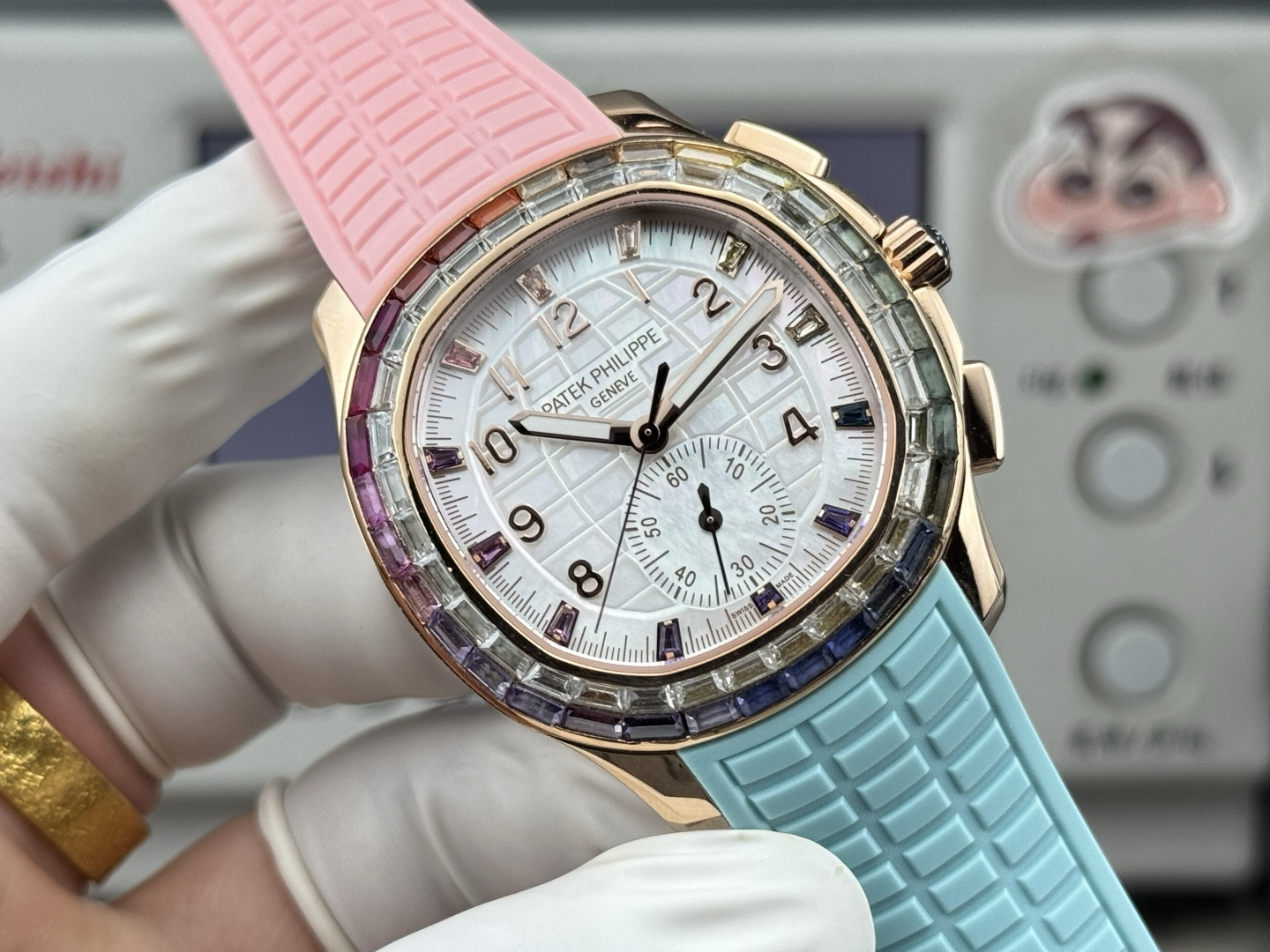 Patek Philippe Aquanaut Luce 7968/300R-001 Rainbow Chronograph 1:1 Superclone - Image 97