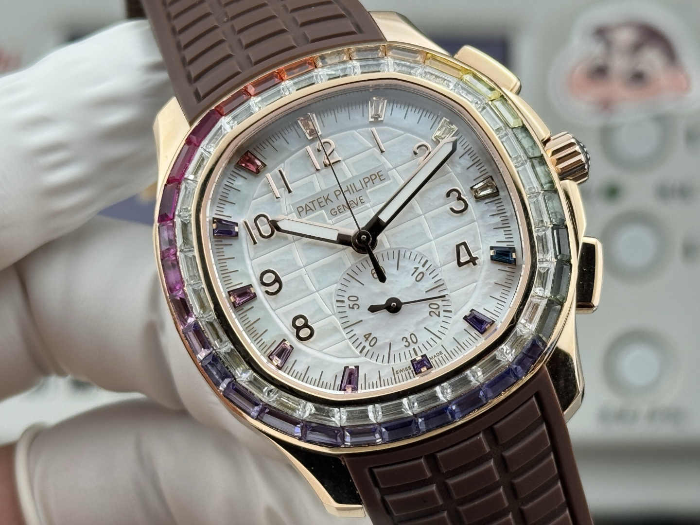 Patek Philippe Aquanaut Luce 7968/300R-001 Rainbow Chronograph 1:1 Superclone - Image 144