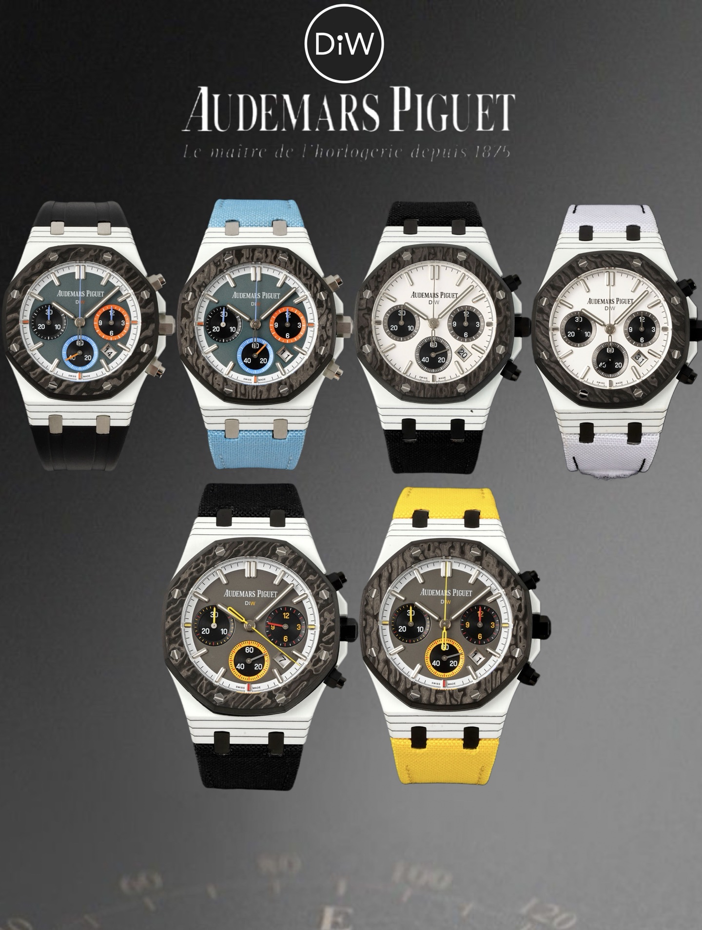 Audemars Piguet Royal Oak 26240 Carbon composite Chronograph Configuration 48FA1B 1:1 Superclone