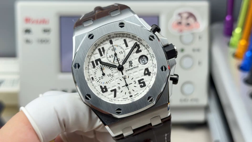 Audemars Piguet Royal Oak Offshore 26470 Stainless steel Rubber strap 42 mm Chronograph LS Factory Configuration 6FD687 1:1 Superclone