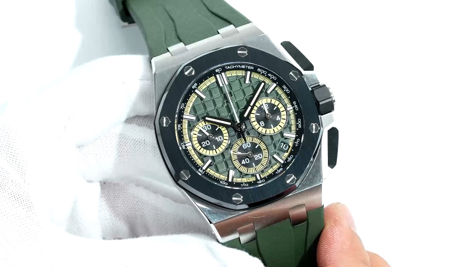 Audemars Piguet Royal Oak Offshore 26420 316 Stainless Steel Rubber strap 44 mm Date display LS Factory Configuration 3EE5E6 1:1 Superclone